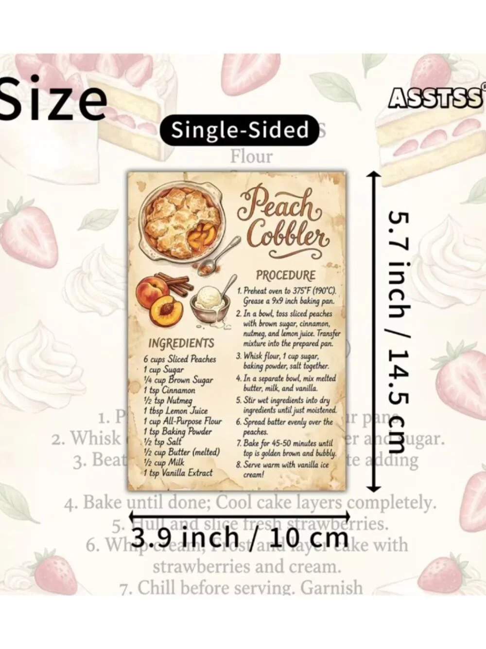 NWT 20pc Vintage Dessert Recipe Cards Aesthetic Kitchen Decor Postcards